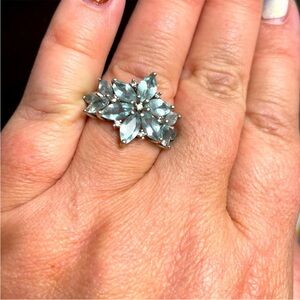 Elegant Silver Floral Ring